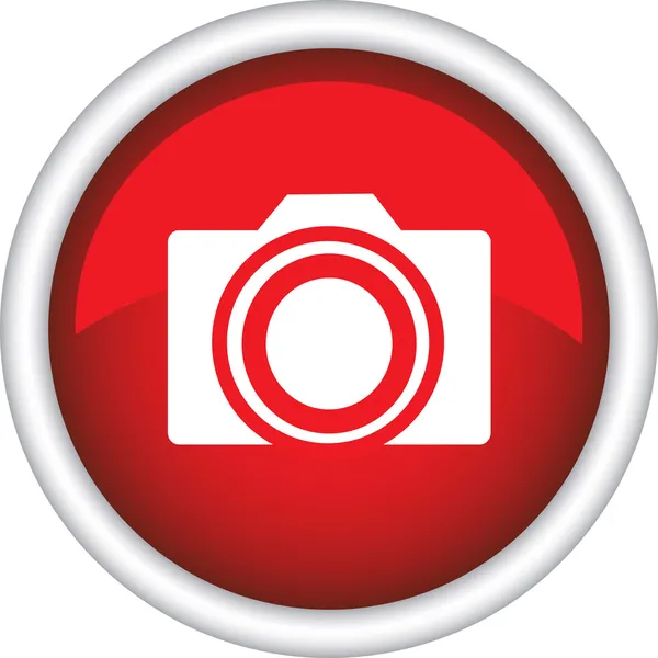 Rundes Schild mit Kamera — Stockvektor