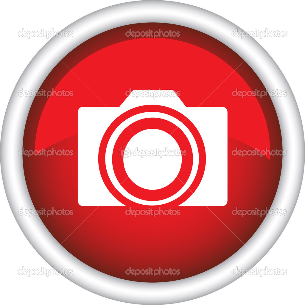 Round sign with a camera