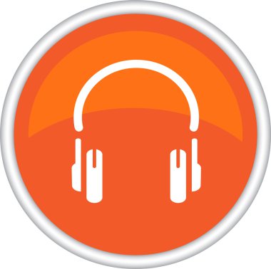 turuncu yuvarlak görüntü kulaklıklar simgesiyle
