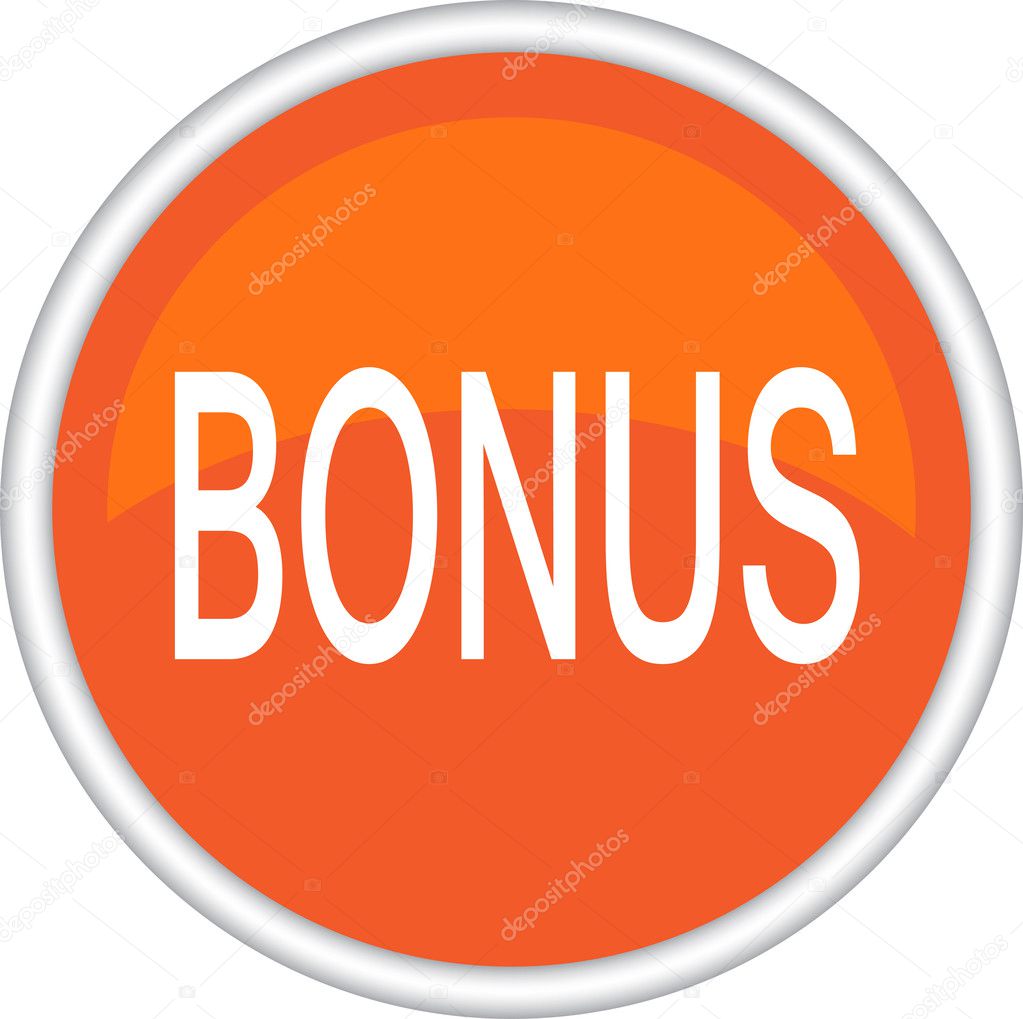 Round sign with the word BONUS
