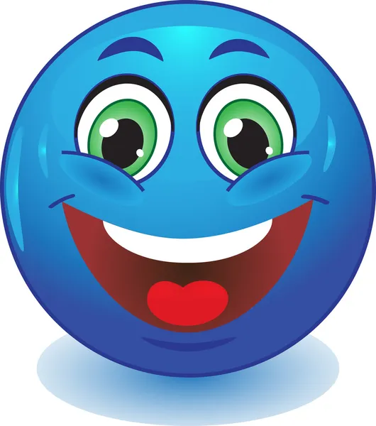Sorrisos sorrisos azuis — Vetor de Stock