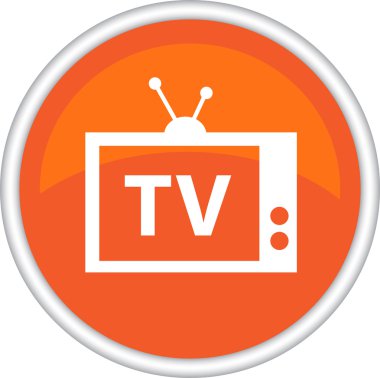 tv görüntüsü ile yuvarlak simge