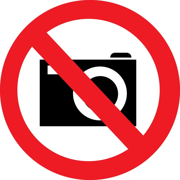 Nessun segno vettoriale della fotocamera — Vettoriale Stock