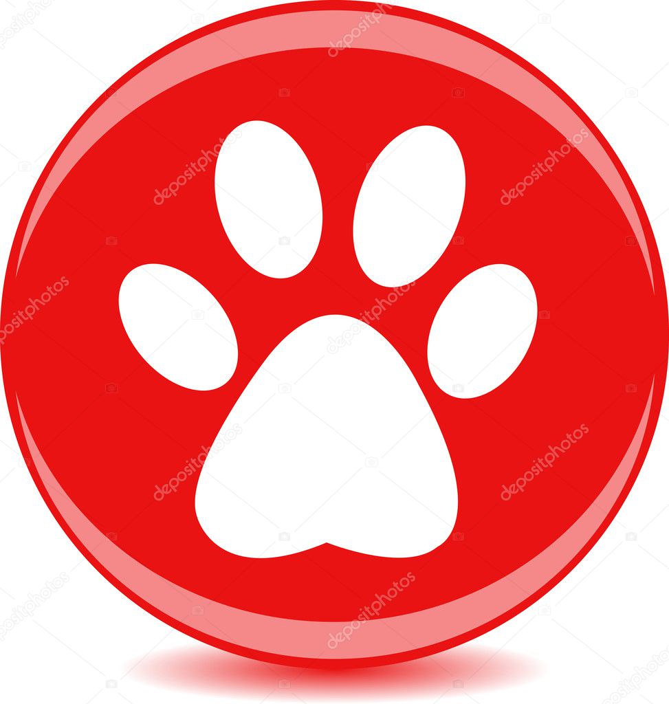 Stock Image - Vector icons with the image of an animal trail