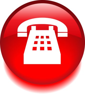 resmi telefon işaretiyle vektör yuvarlak