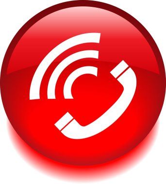 yuvarlak işareti ile bir telefon cep telefonu