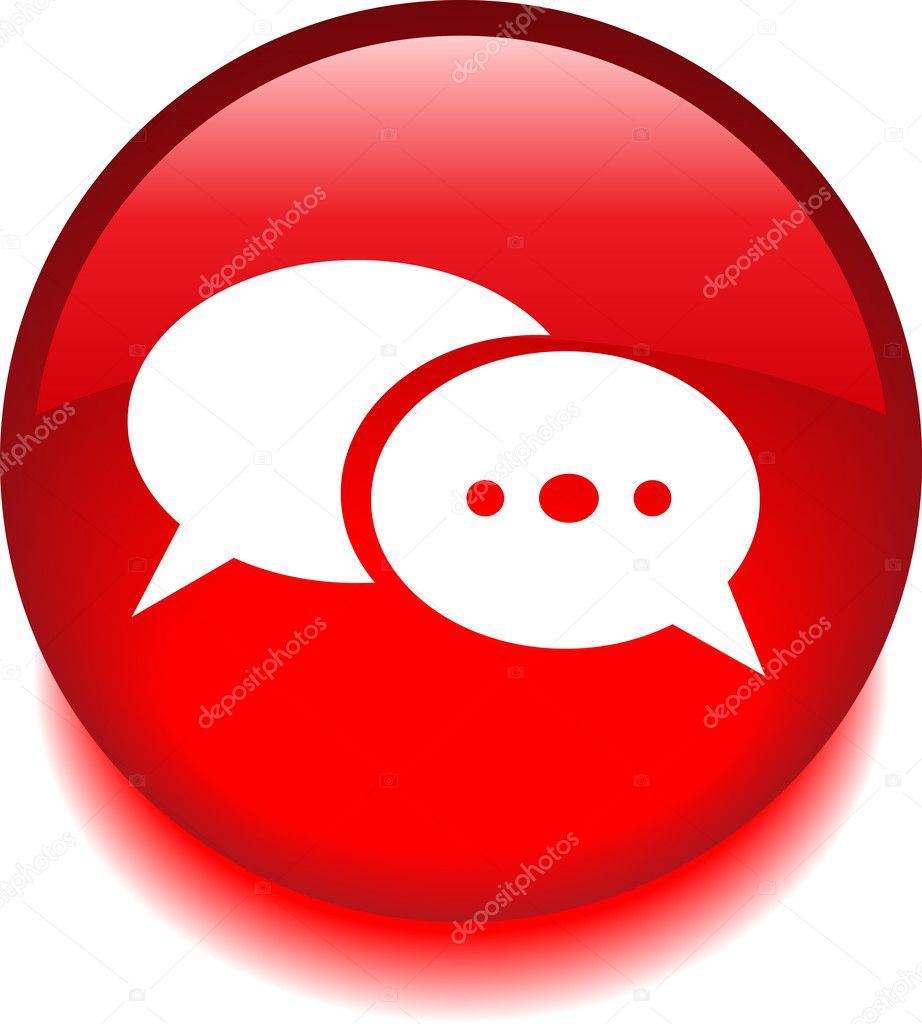 Stock Image - Round vector icon sms