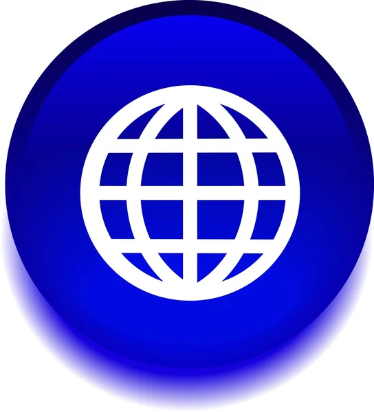 Blue vector globe icon. — Stock Vector