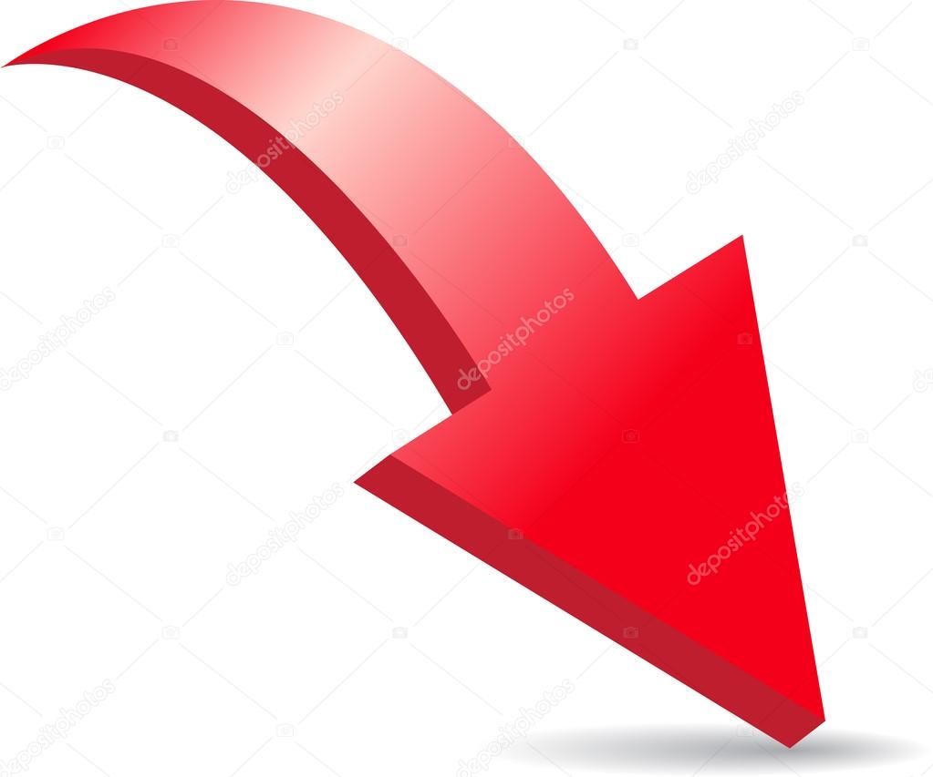 Stock Image - Vector red arrow