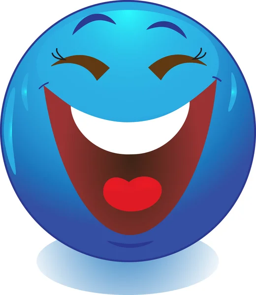 Faccina sorridente emoticon — Vettoriale Stock