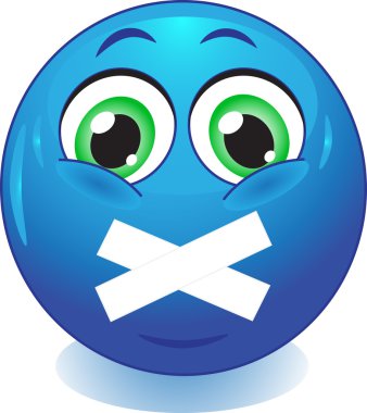 vektör smiley sessizlik