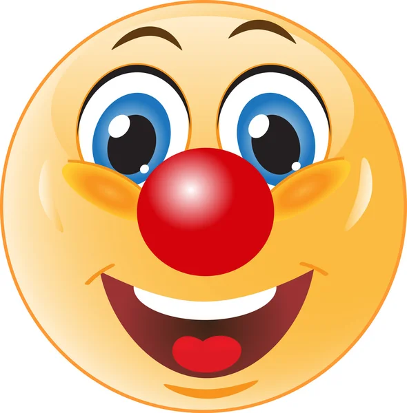 Glimlach. goede clown. — Stockvector