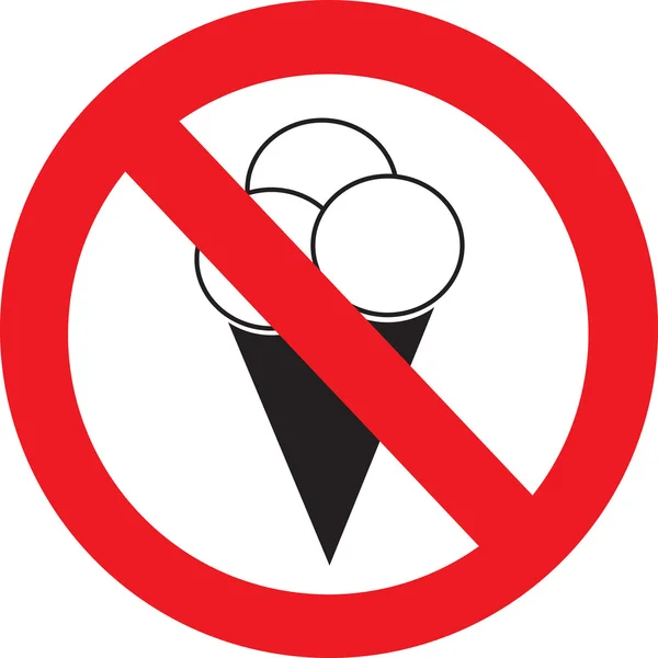 No ice cream symbol — Stock Vector