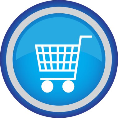 sepet resmini işaretiyle vektör yuvarlak