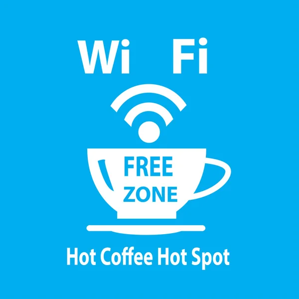 Affiche de café de wifi gratuit — Wektor stockowy