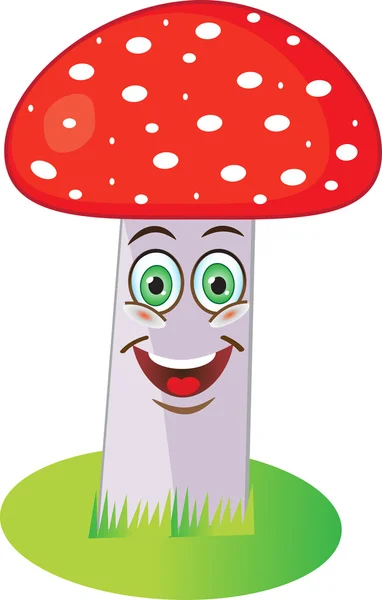 Desenho animado cogumelo — Vetor de Stock