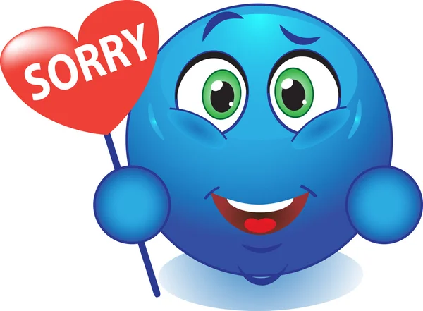 Smile apologizes — Stock Vector