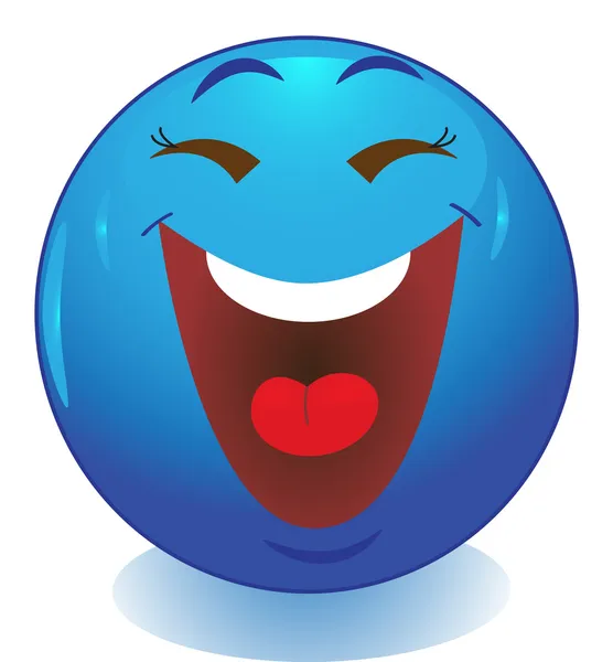 Smiley emoticon rosto — Vetor de Stock