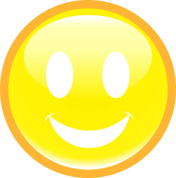 Grande emoticon sorriso — Vettoriale Stock