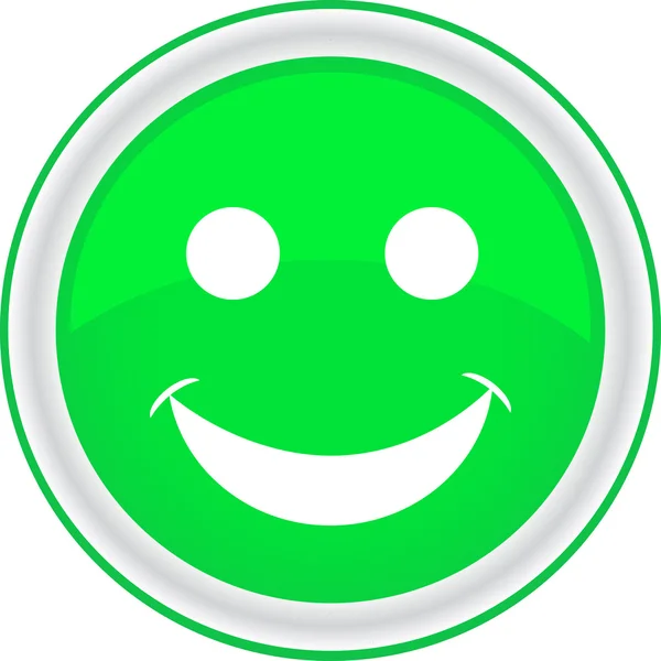 Grande emoticon sorriso — Vettoriale Stock