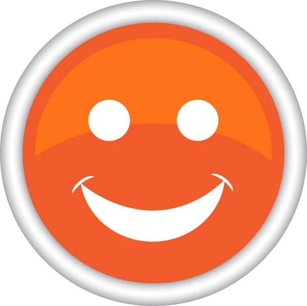 Grande emoticon sorriso — Vettoriale Stock