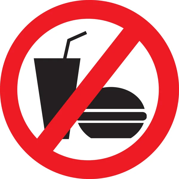 Nie jeść i pić symbol wektor — Wektor stockowy