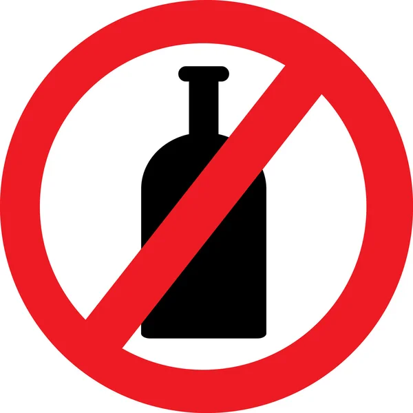 Ningún signo de alcohol — Archivo Imágenes Vectoriales