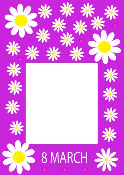 Postcard floral frame — Stock Vector