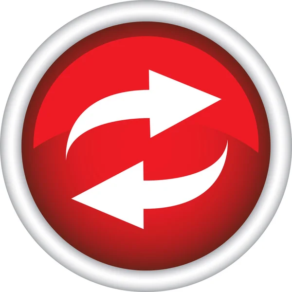 Icono redondo con la imagen de la flecha — Vector de stock
