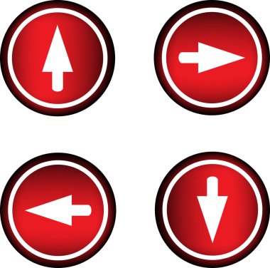 yuvarlak simgeler ile okları