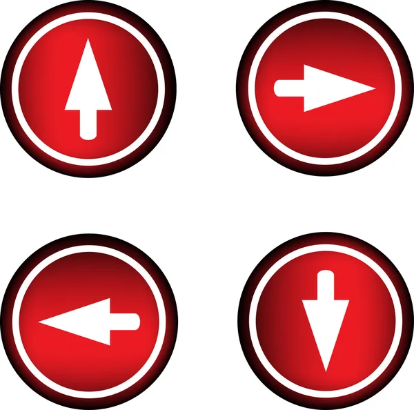 Icônes rondes avec flèches — Image vectorielle