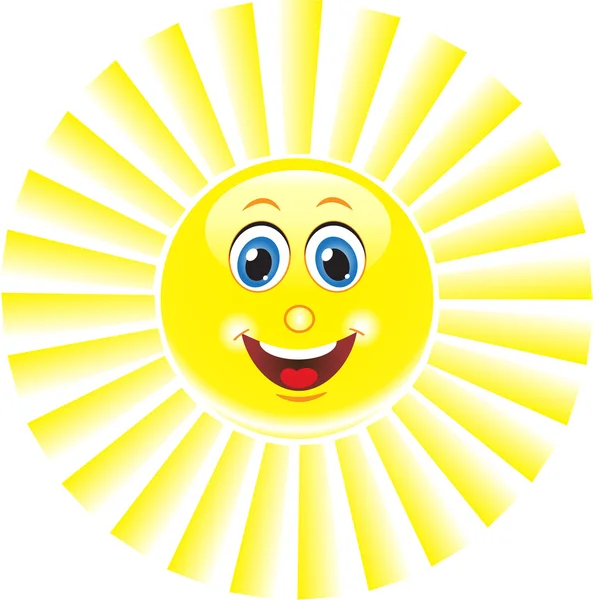 太陽の笑顔 — ストックベクタ