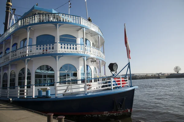 Moored pleasure boat — Stock Photo, Image