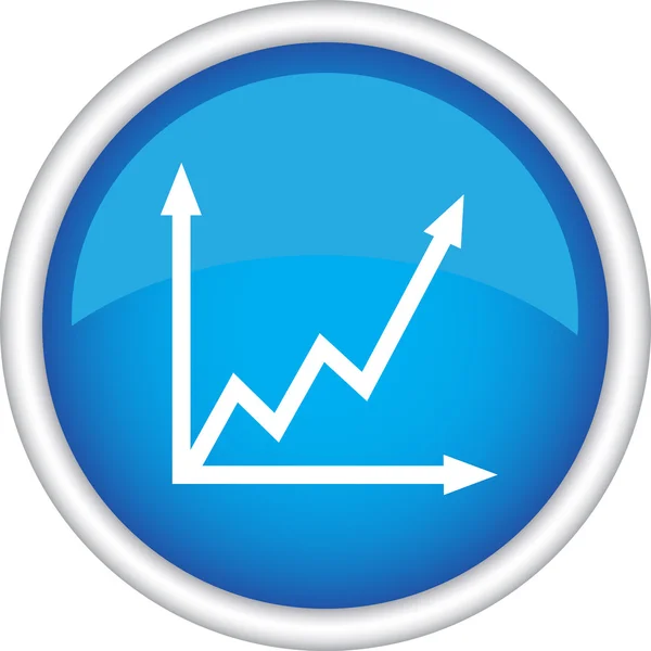 Round sign with a chart — Stock Vector