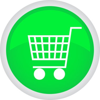 yeşil yuvarlak simge sepeti