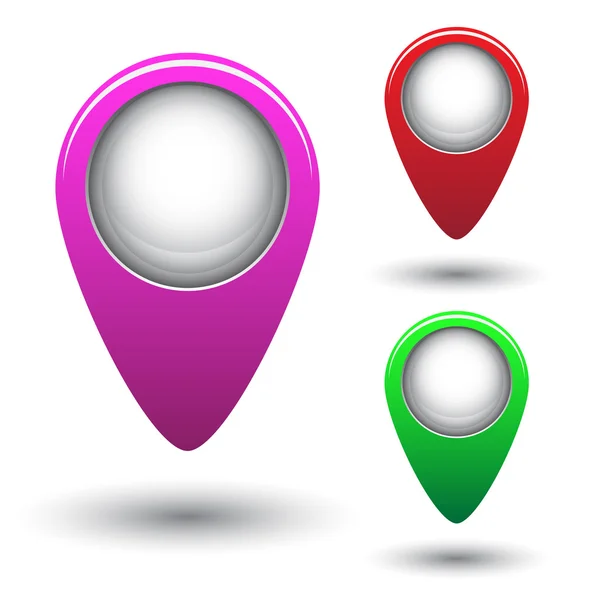 Vector map markers — Stock Vector
