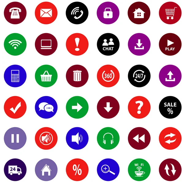 Conjunto de iconos de color vectorial — Vector de stock