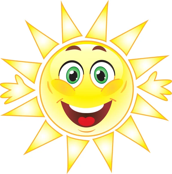 Slunce, úsměv. symbol — Stockový vektor