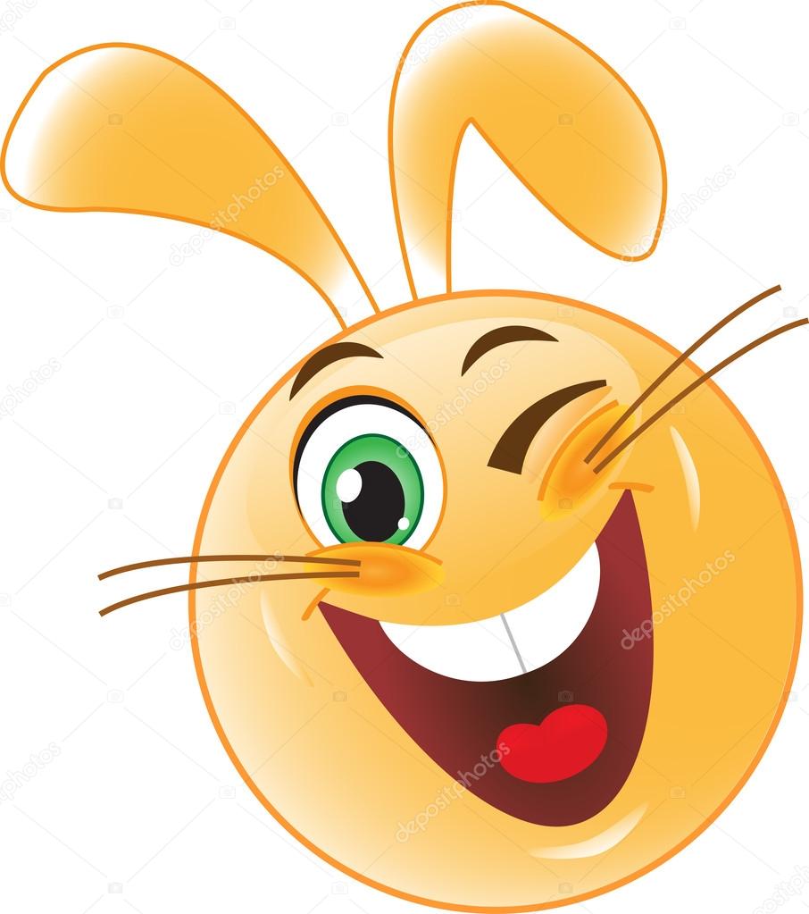 Smiley rabbit — Stock Vector © natalipopova #44485019