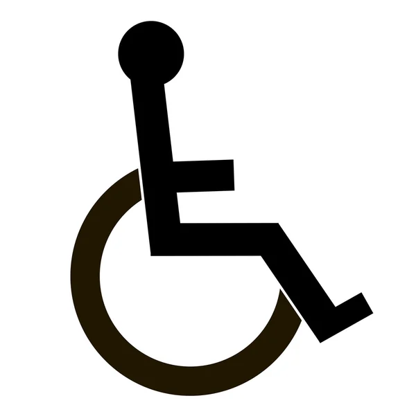 Ikone im Rollstuhl — Stockvektor