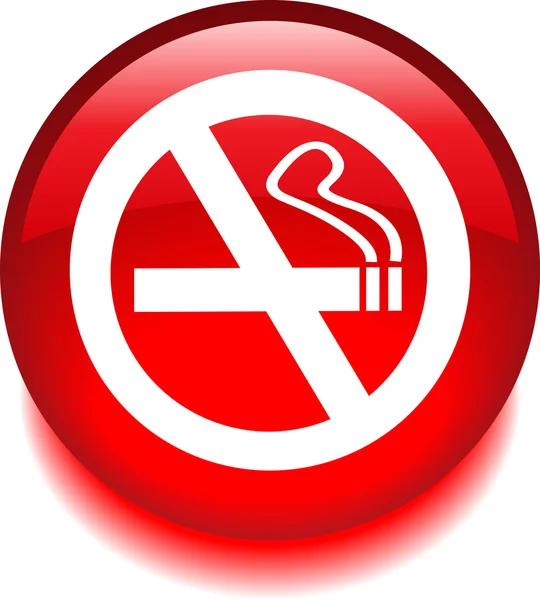No Smoking button — Stock Vector