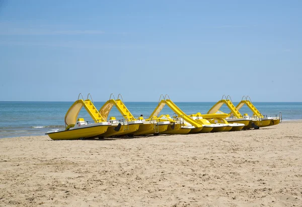 Playa en Rímini, Italia . — Foto de Stock