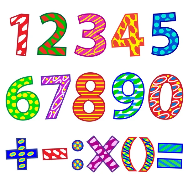 Numbers set — Stock Photo, Image