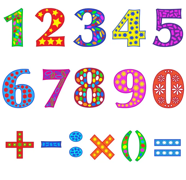 Numbers set — Stock Photo, Image