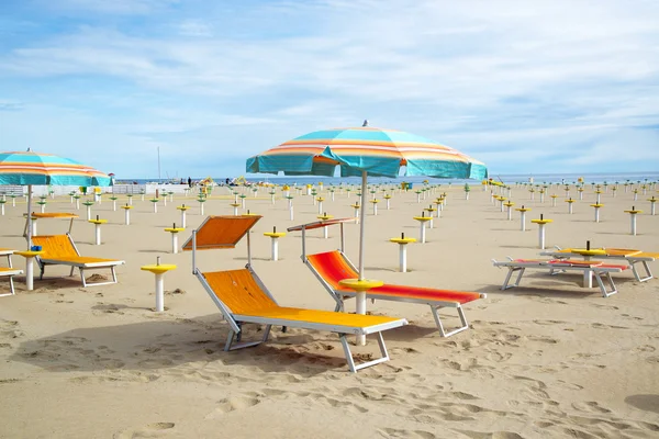 Playa en Rímini, Italia — Foto de Stock