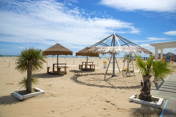 Strand in rimini, Italië — Stockfoto