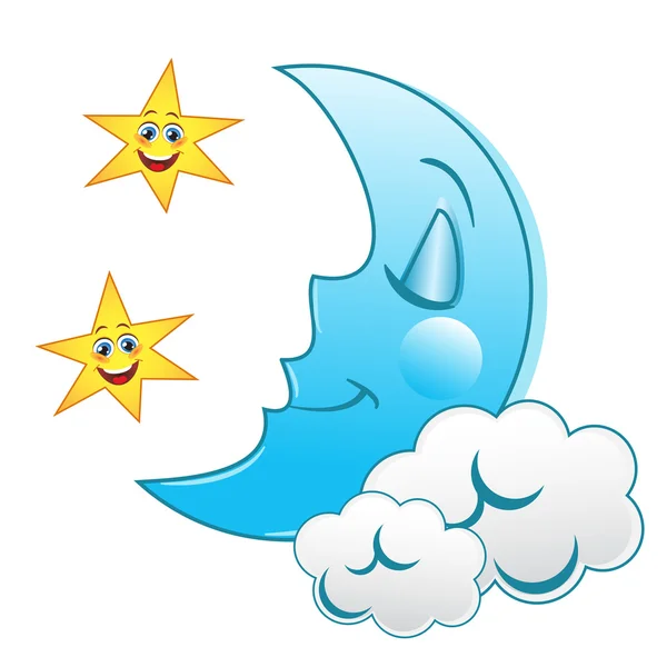 Sleeping moon Royalty Free Stock Illustrations