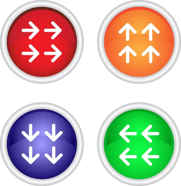 Set von Symbolen mit Pfeilen — Stockvektor