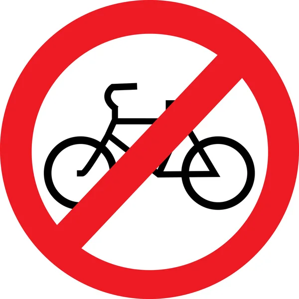 No Bicycle Sign — Stock Vector