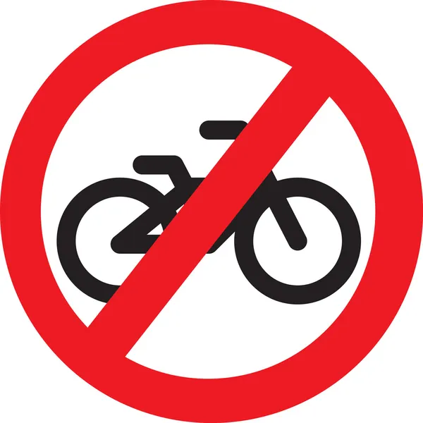 No bike allowed sign — Stock Vector